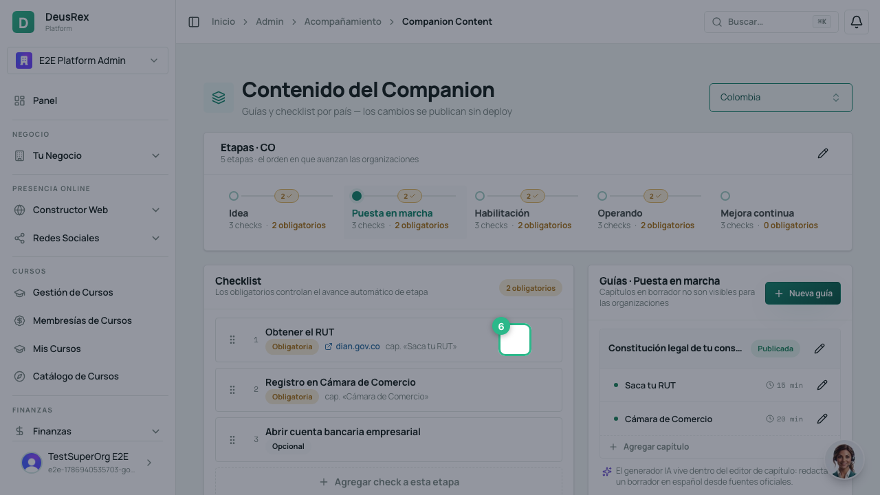 Editor de un check