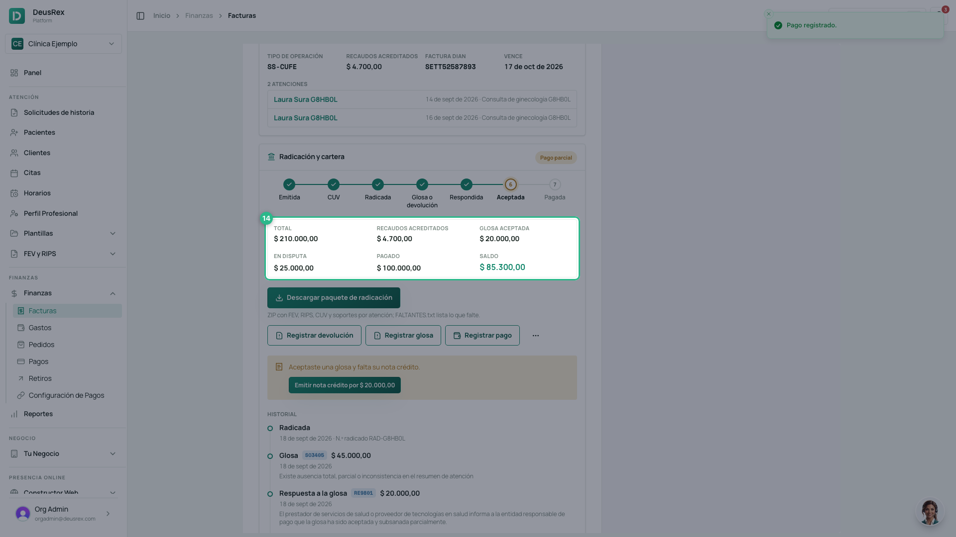 Pago parcial